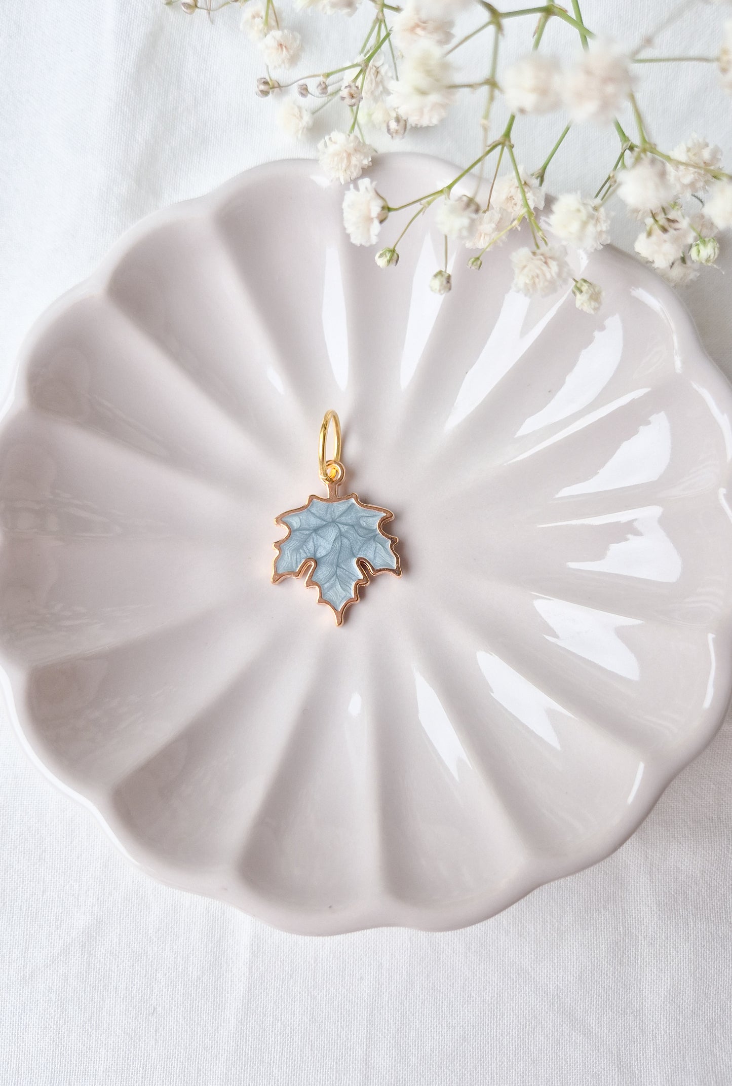 Leaf Blue Stitch Marker