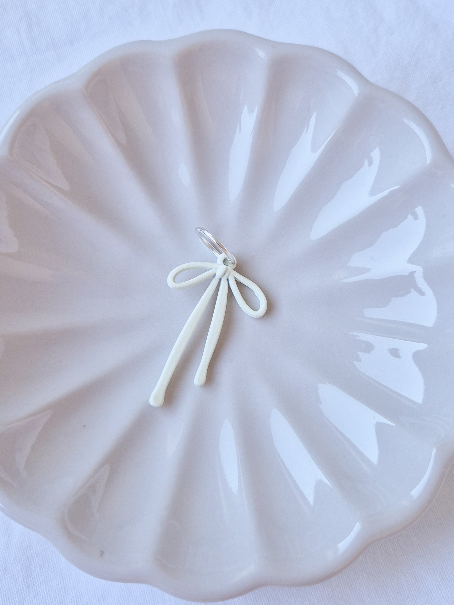 Bow White Stitch Marker