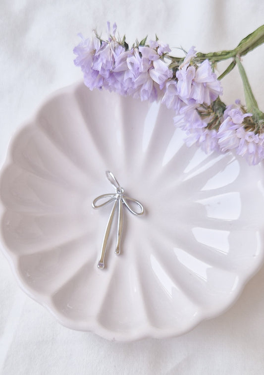 Bow Silver Stitch Marker