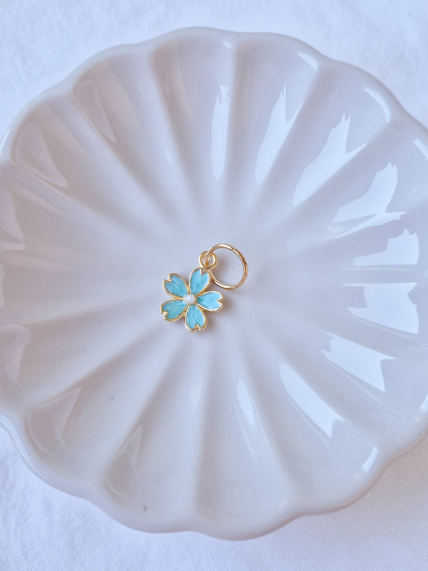 Flower Turquoise Stitch Marker