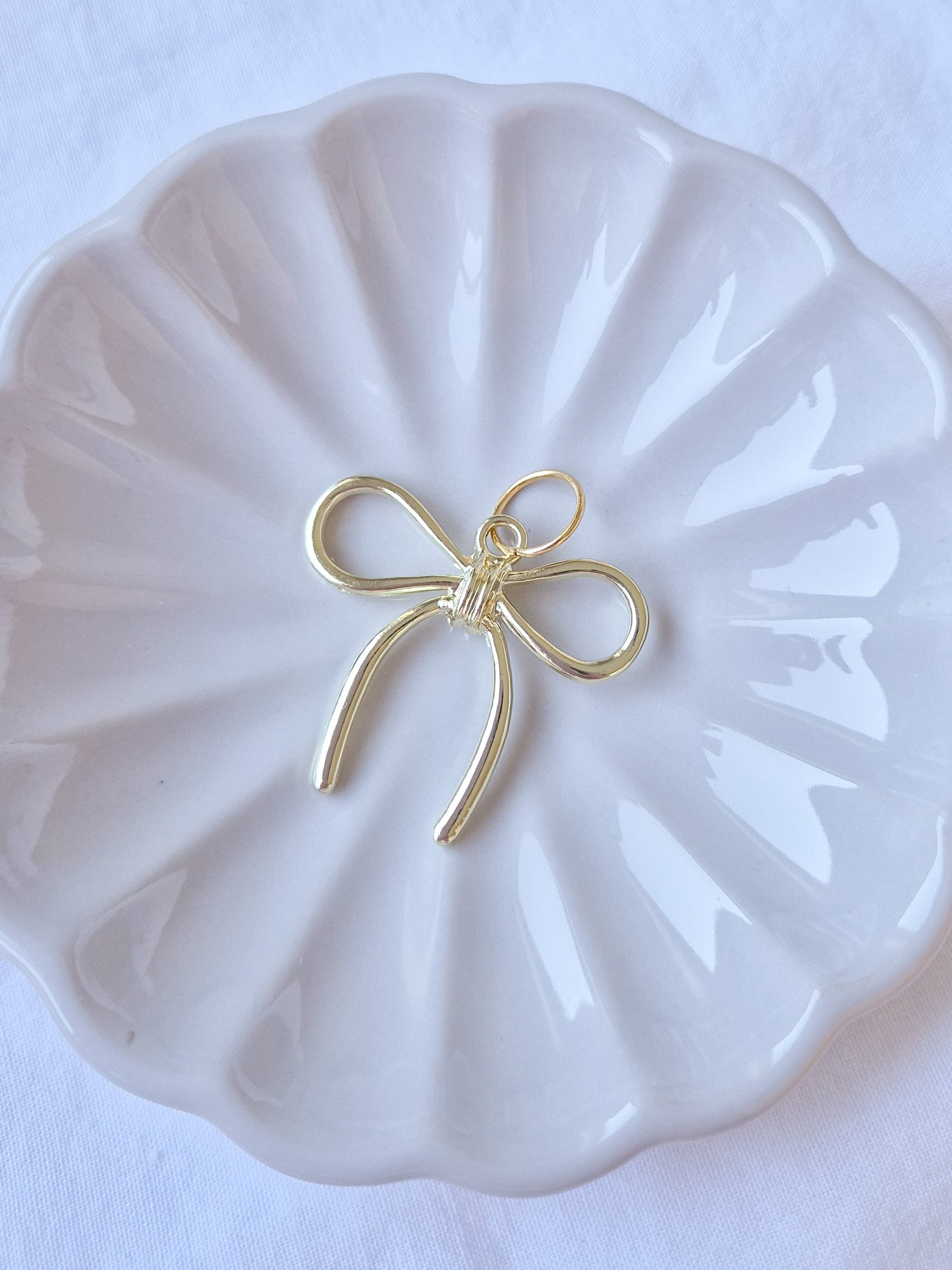 Bow Gold Large Stitch Marker