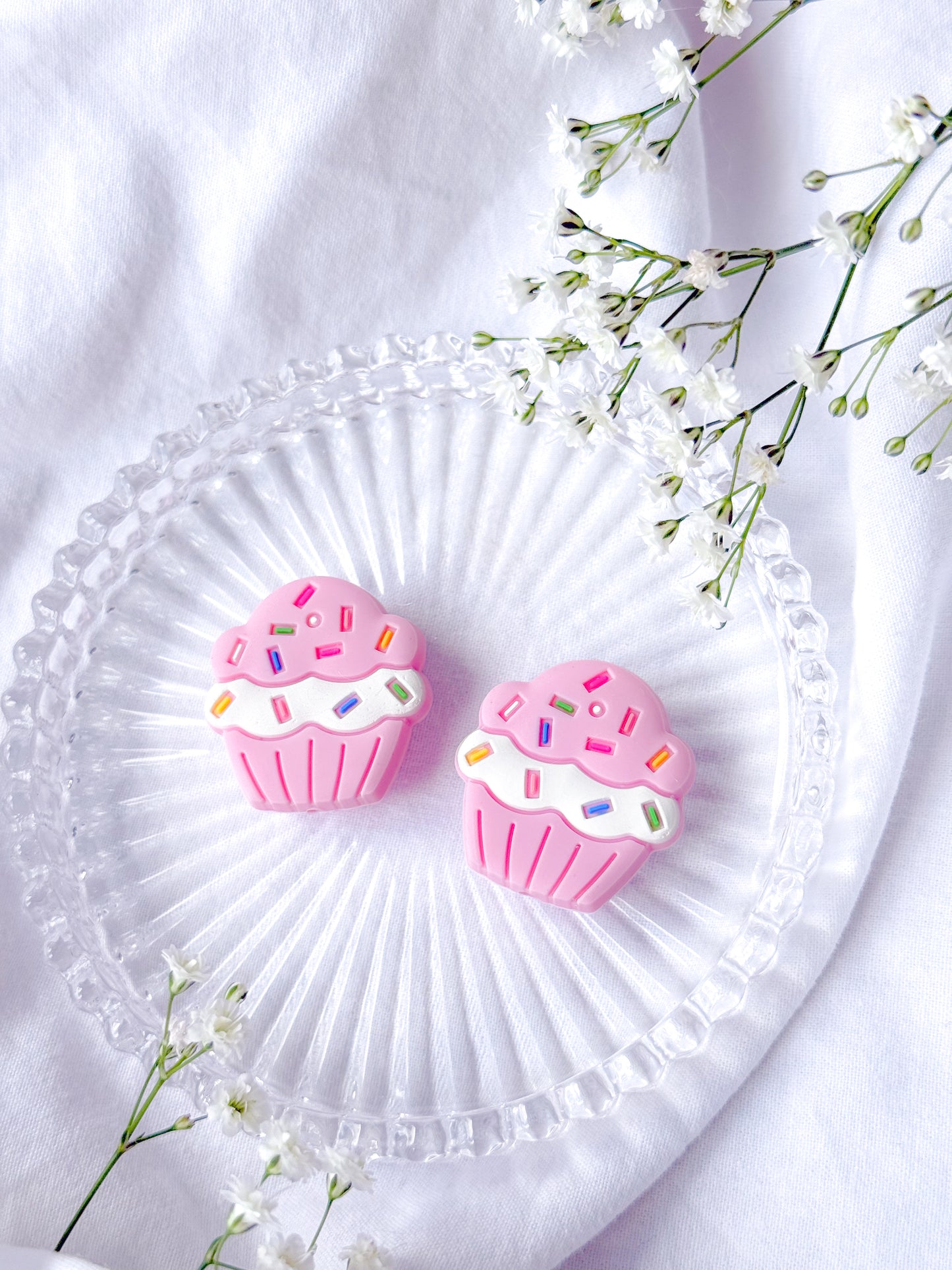 Cupcake Lyserosa Maskestopper