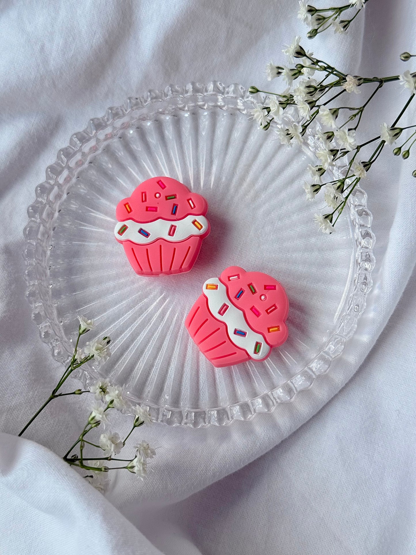 Cupcake Coral Mask Toppers